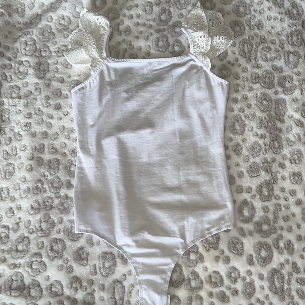 NWOT syd & STONE White Eyelet Bodysuit
